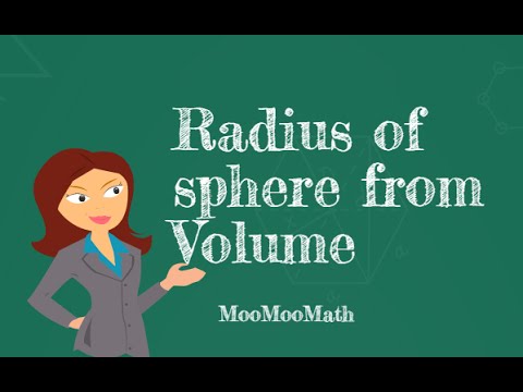 Finding the radius of a sphere given the volume Finding the radius of a sphere given the volume