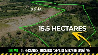 Mega oportunidade, 15 hectares, 10 km do asfalto, 50 km de Unaí-MG. R$190 mil.