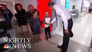 Lester Holt’s Biggest Little Fan, Jaden, Pays A Visit To 30 Rock | NBC Nightly News