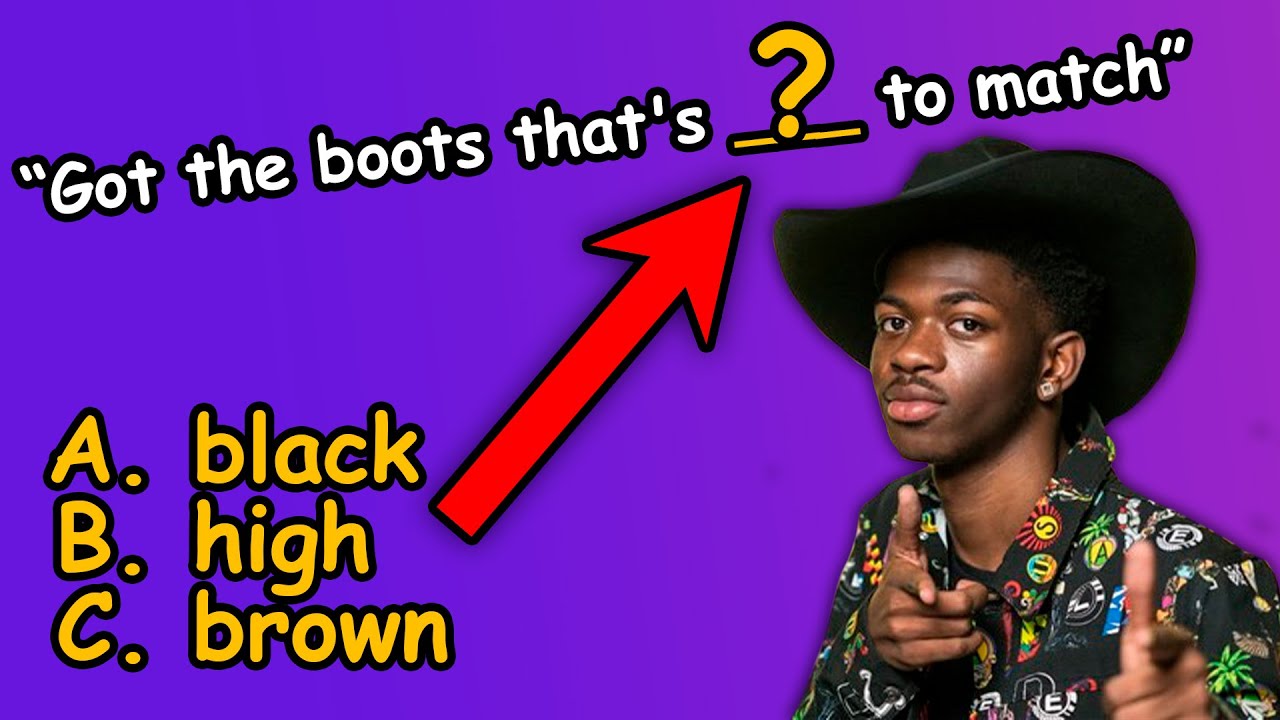 Can You Guess The Missing Word In The Lyrics Of Popular Songs Music