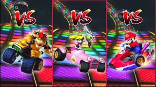 Mario cart, Mini Games _ (RACE) Mario vs Bowser vs Peach