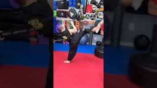 Hawk Working on his Machine Gun Kick #cobrakai #hawk #martialarts