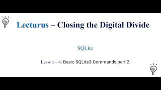 Basic SQLite Commands part 2