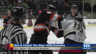 Cody Sol and Taylor Crunk returning to Komets, Ryan Culkin signs with Laval of AHL