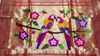 PAITHANI SAREE | TRIPLE MUNIA BROCADE | PARROT PALLU | PURE SILK \u0026 HANDLOOM | 📞 904 911 9111