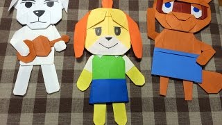 【おりがみ】しずえさん のつくりかた実況！ どうぶつの森 Origami isabelle animal crossing  종이 접기