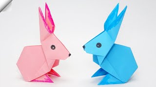 Easy origami rabbit | Easter Craft Ideas