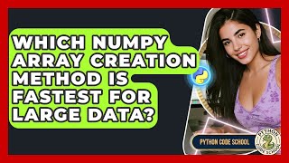 Which NumPy Array Creation Method Is Fastest For Large Data? - Python Code School