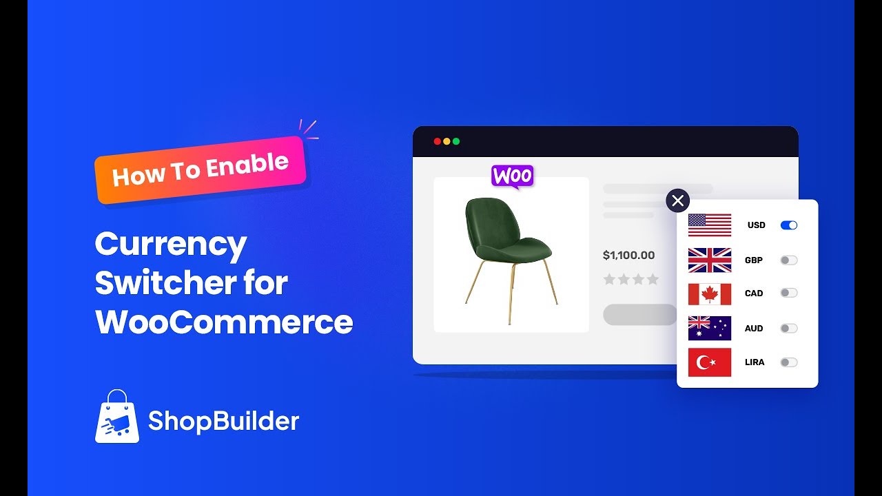 How To Enable Currency Switcher For Woocommerce With Shopbuilder Plugin