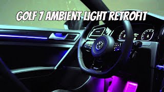 GOLF 7 7.5 Ambiyans Aydınlatma Retrofit - Ambiente Lights Part 3