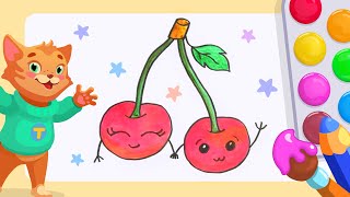 Step by Step Guide to Drawing Cherries for Kids