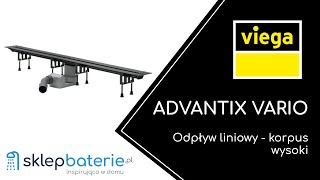 Odpływ liniowy (korpus) wys. 95-150 mm Advantix Vario Viega 686277 - SklepBaterie.pl