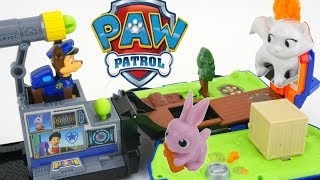 Paw Patrol Chase's Ride N Rescue Saves a Kitty and Bunny Transforming Police Cruiser Playset