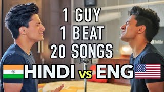 ENGLISH v/s HINDI Songs (Mashup by Aksh Baghla)