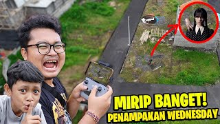 DRONE BERHASIL MENANGKAP NAMPAK SOSOK WEDNESDAY CANTIK DI JALAN ANGKER!!!