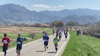 第24回長野マラソン　約32km 松代　赤坂橋付近　令和4(2022)-04-17　[松代テレビ局]