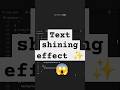 ✨ Shining Text Effect using HTML & CSS | Easy Tutorial #shorts #viral #trending #coding #animation