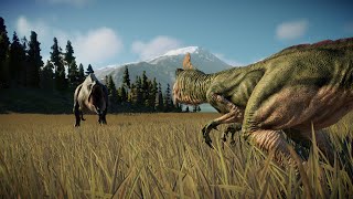 Deinonychus pack ATTACK old Acrocanthosaurus: Cretaceous Cinematic [4k] - Jurassic World Evolution 2