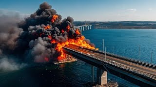 2 Minutes Ago: Ukrainian F-16 Destroys Crimean Bridge with 5-Ton Bomb!