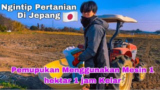 Pemupukan Lahan Menggunakan Mesin Modern ll Pertanian Di Jepang