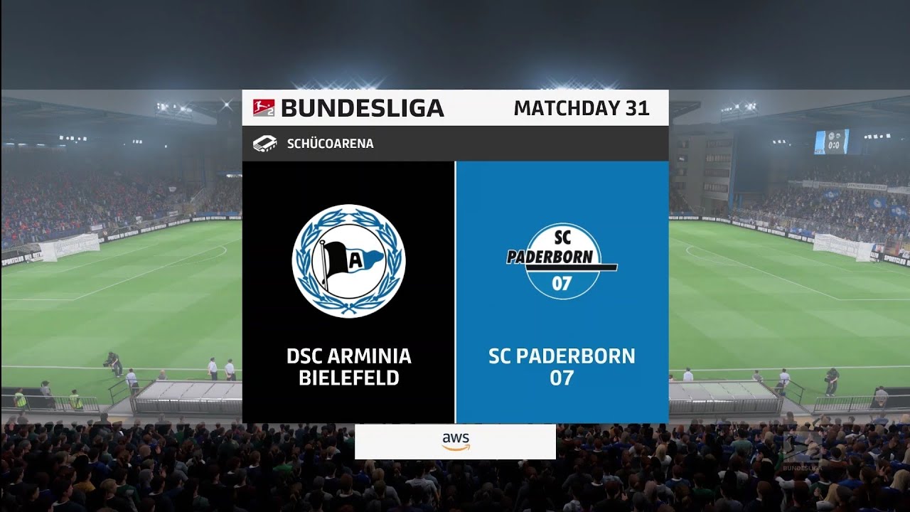 FIFA 23 | Arminia Bielefeld Vs Paderborn 07 - SchücoArena | Gameplay ...