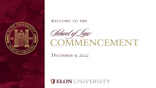 Elon University School of Law Commencement