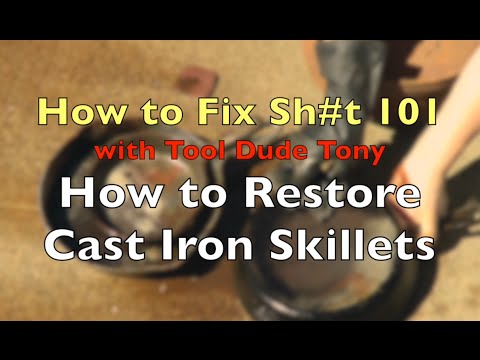 How To Restore Rusty Cast Iron Skillets And Dutch Ovens - YouTube