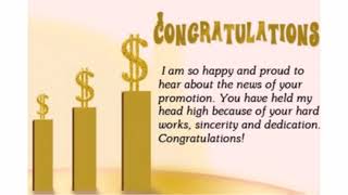 Congratulations On Promotion Messages
