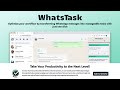WhatsTask - Your Task List Directly on WhatsApp Web