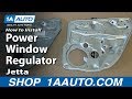 How To Install Replace Rear Power Window Regulator 1999-05 VW Volkswagen Jetta