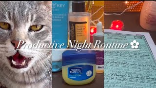 A Balanced Muslimah Night Routine ☁️ | Quran, Self-Care \u0026 Productivity 📝