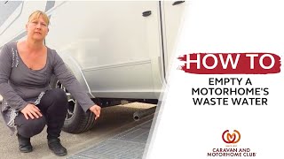 How To: Empty a motorhome's waste water