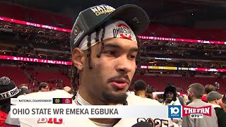 Emeka Egbuka postgame interview | Ohio State-Notre Dame national championship