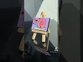 Drawing Gary from SpongeBob on small canvas #shorts
