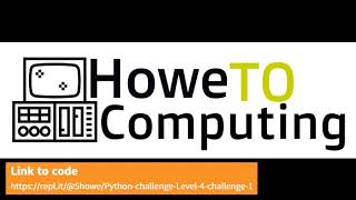 Python challenges level 4 challenge 1