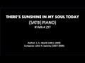 There's Sunshine in My Soul Today | SATB | piano