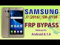 Samsung J7 2016  FRP Bypass 2021 Without PC | Samsung SM-J710f Google Account Remove Android 8.1.0