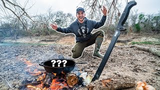 CAMPING on a ISLAND with NO FOOD!!! (CATCH CLEAN COOK)
