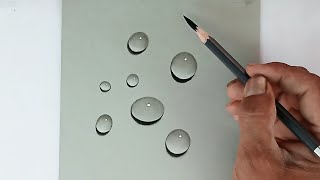 How to draw water drop / Easy pencil drawing/