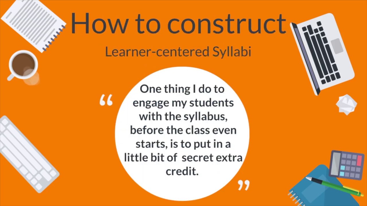 How To Construct A Learner-Centered Syllabus - YouTube