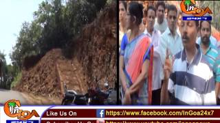 CUNCOLIM PEOPLE OPPOSE PROTEST OF PEOPLE IN ROAD WIDENING