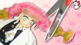 【リカちゃんを鬼滅の刃のみつりちゃん変身させます！】甘露寺蜜璃にカスタム