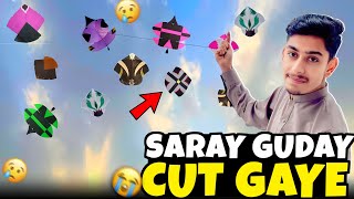 Ajj to Full Bad seens ho gaye bawa g 😭💔 Saray guday cut gaye 🥲 || Kite Vlogs || Big Kites || Basant