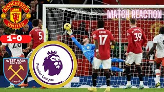 Manchester United vs West Ham 1-0 Reaction De Gea Saves Live EPL Football Match Man Utd Highlights