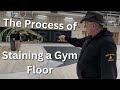 The Process of Staining a Gym Floor