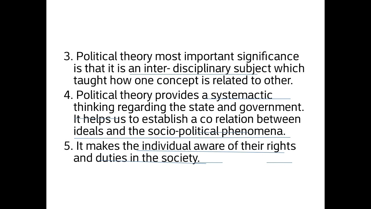 Significance Of Political Theory. - YouTube