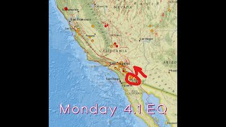 Southern California Earthquake Movement. 4.1 Earthquake. Monday 5/20/2024