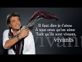 Frédéric François - A tous ceux qu'on aime Opéra - video lyrics