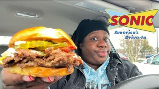 Sonic Bacon Deluxe Triple Sonic Smasher Burger | Food Review