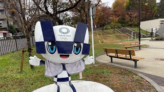 ちびソメを雨から守るミライトワが健気な今朝の富士森公園の風景（2022年11月15日）